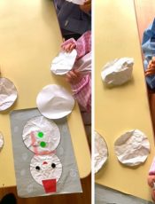 雪だるま製作（１歳児） 令和３（2021）年１月25~27日