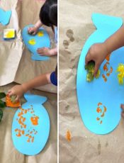 お絵描き「魚」〈２歳児〉 令和３（2021）年７月12~15日