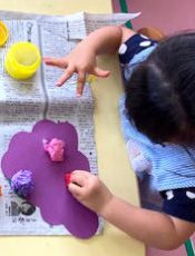 壁面製作「ぶどう」〈２歳児〉 令和３（2021）年８月31日~９月１日