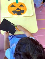 壁面製作「かぼちゃ」〈２歳児〉　令和３（2021）年９月27~29日