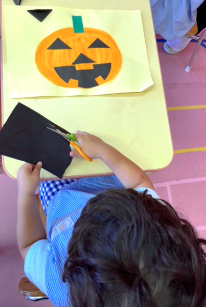 壁面製作「かぼちゃ」〈２歳児〉　令和３（2021）年９月27~29日
